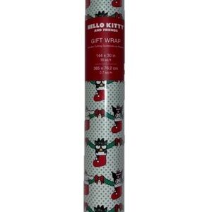Sanrio Hello Kitty And Friend Premium Rare Christmas Green Wrapping Paper 30sqFt